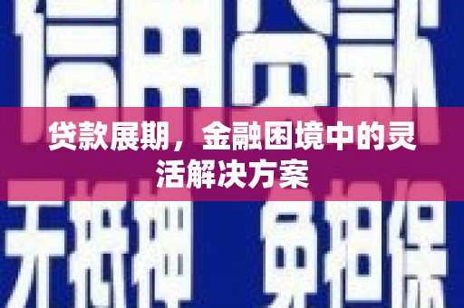 河东贷款展期，金融困境中的灵活解决方案