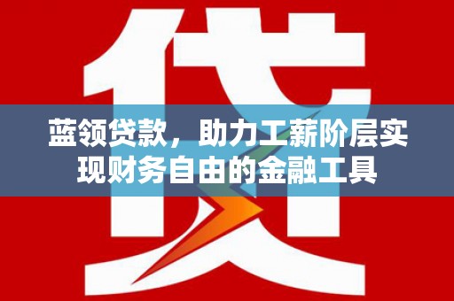 河东蓝领贷款，助力工薪阶层实现财务自由的金融工具