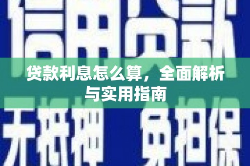 河东贷款利息怎么算，全面解析与实用指南