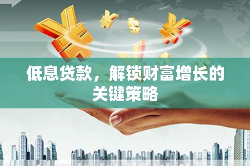 河东低息贷款，解锁财富增长的关键策略