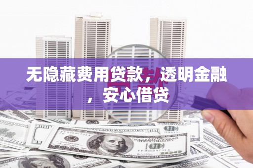 河东无隐藏费用贷款，透明金融，安心借贷