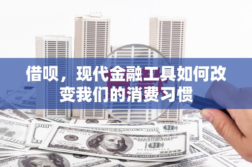 河东借呗，现代金融工具如何改变我们的消费习惯