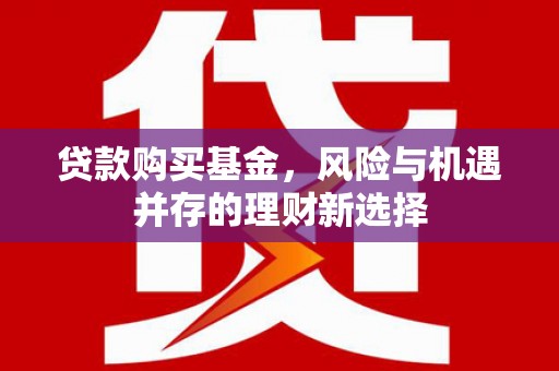 河东贷款购买基金，风险与机遇并存的理财新选择