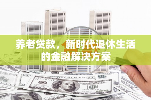 河东养老贷款，新时代退休生活的金融解决方案