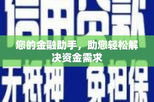 河东您的金融助手，助您轻松解决资金需求