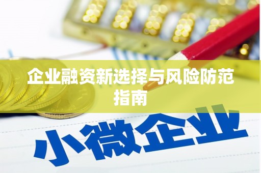 河东企业融资新选择与风险防范指南