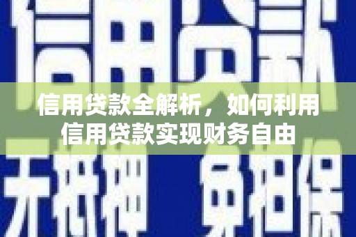 河东信用贷款全解析，如何利用信用贷款实现财务自由