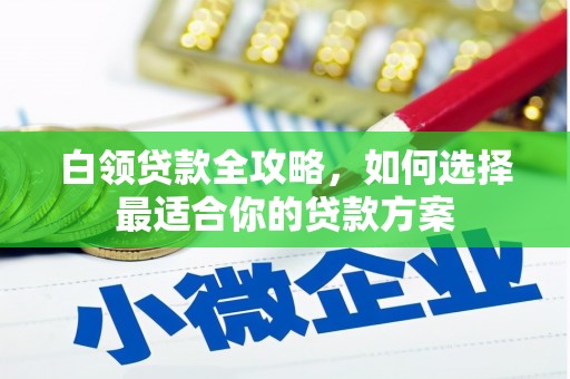 河东白领贷款全攻略，如何选择最适合你的贷款方案