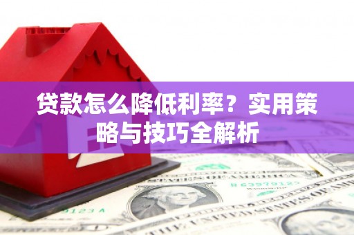 河东贷款怎么降低利率？实用策略与技巧全解析